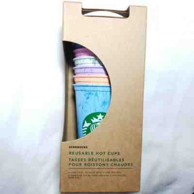 2019 Starbucks Reusable Hot Cups 6 Pack Lids Starbucks Not Color Changing - Sold on eBay Oct, 14th 2019 for $25.95