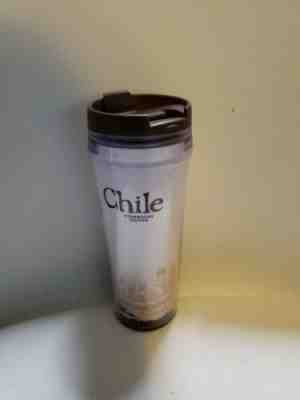 Starbucks Coffee Chile Global Icon Travel Tumbler Mug Cup Plastic 12oz Brown Lid - Sold on eBay Oct, 14th 2019 for $20.00