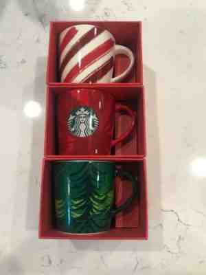 3 Mini Starbucks 2014 Candy Cane Tree Cup Mug Demitasse 3oz holiday Christmas - Sold on eBay Oct, 14th 2019 for $21.99