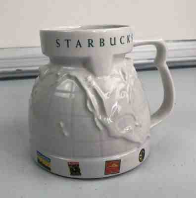 Starbucks Globe Coffee of the World Mug Large Base Non Slip Cup 20oz Embossed  - Sold on eBay Oct, 14th 2019 for $16.00