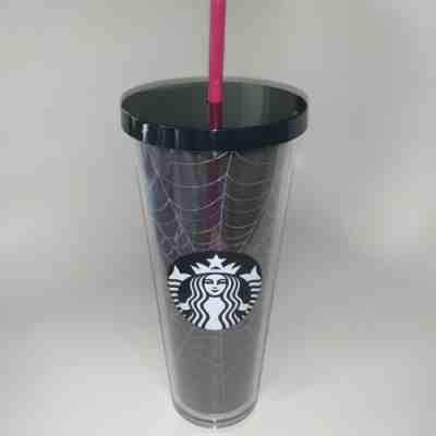 Starbucks Halloween 2019 Glitter Spider Web 24 Oz Tumbler Cup NEW - Sold on eBay Oct, 14th 2019 for $30.00