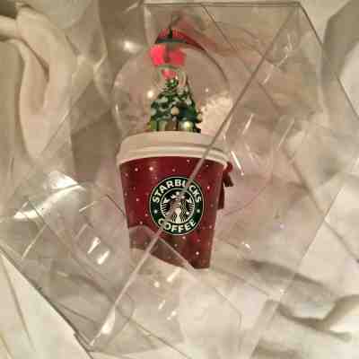 Starbucks Snow Globe Red To Go Cup Xmas Ornament 2007 New Unique USA Variant - Sold on eBay Oct, 14th 2019 for $24.99