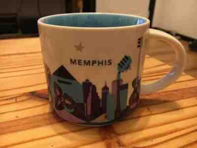 2013 Starbucks Coffee YAH Mug Memphis You Are Here Cup 14 oz Blue Purple - Sold on eBay Oct, 14th 2019 for $34.95