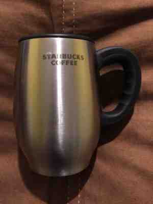 2006 Starbucks Stainless Steel Chubby Barrel 16oz Mug with Lid - Sold on eBay Oct, 14th 2019 for $29.99