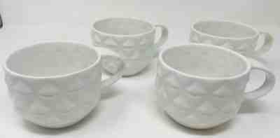4 Starbucks Bone China Siren Tail Scales 2013 14oz White Pineapple Mugs - Sold on eBay Oct, 14th 2019 for $29.99
