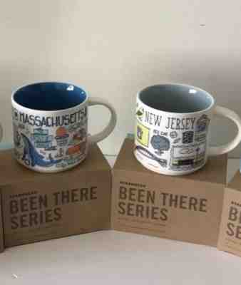 Starbucks Massachusetts & New Jersey Been There Collection Mugs Cups W/Box NEW - Sold on eBay Oct, 14th 2019 for $44.00