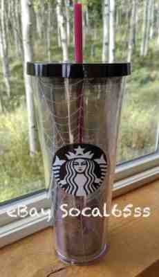 NEW Fall 2019 Starbucks Halloween Glitter Spider Web Tumbler 24 Oz Cold Cup - Sold on eBay Oct, 14th 2019 for $38.88