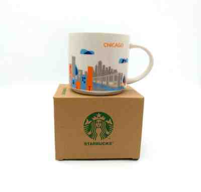 Starbucks 14oz Chicago City Ceramic Coffee Mug Cup YAH You Are Here Collection - Sold on eBay Oct, 14th 2019 for $20.50