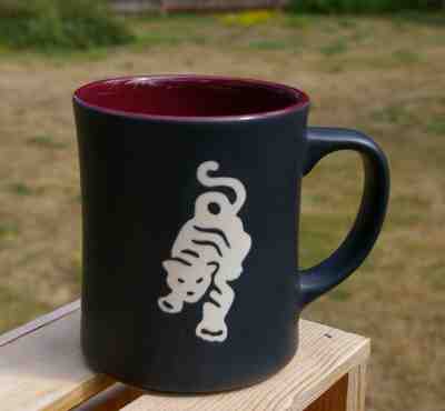 Starbucks Coffee Company 2012 Sumatra Tiger New Bone China Mug Maroon Inside - Sold on eBay Oct, 14th 2019 for $25.00