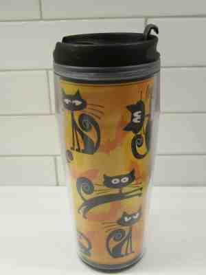 Starbucks 2002 Barista Coffee Cup Travel Mug Tumbler 16 oz cats/bats Halloween  - Sold on eBay Oct, 14th 2019 for $22.00