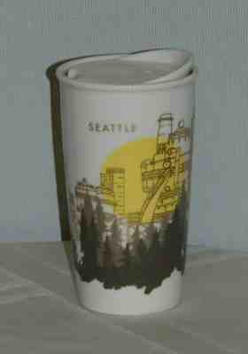 Starbucks Ceramic Travel Tumbler Seattle 2015 Gasworks Park 12 Oz NEW - Sold on eBay Oct, 14th 2019 for $24.99