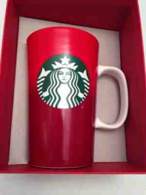 Starbucks 2015 Collectible Ceramic RED CUP Mug Christmas HOLIDAY NIB Gold Dot - Sold on eBay Oct, 14th 2019 for $19.99
