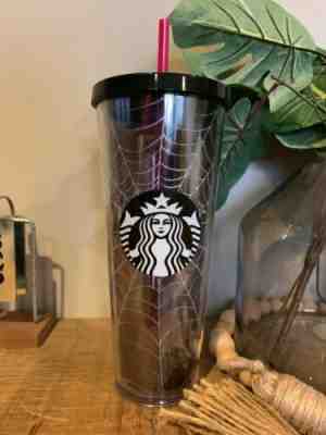 Starbucks Fall Halloween 2019 Silver Glitter Spider Web Tumbler Limited Edition - Sold on eBay Oct, 14th 2019 for $25.00