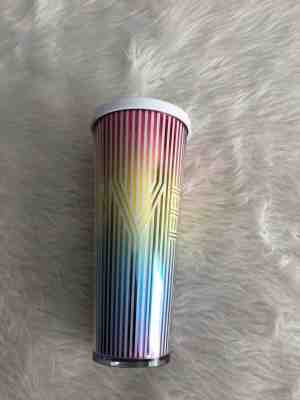 STARBUCKS 2019 COLD CUP LOVE RAINBOW PRIDE RED YELLOW BLUE WHITE TUMBLER 24 fl - Sold on eBay Oct, 14th 2019 for $21.59