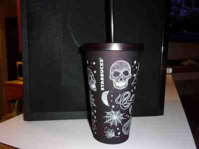 New Limited Edition Starbucks 2019 Halloween Purple/Black 16 Oz Tumbler Cup  - Sold on eBay Oct, 14th 2019 for $39.00