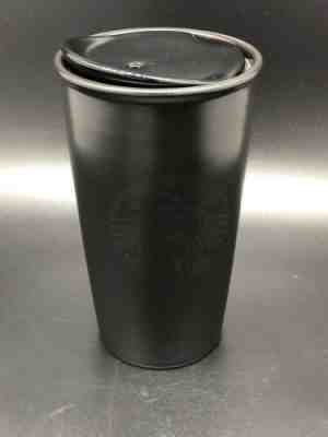 Starbucks 2015 Matte Black On Black Ceramic Tumbler Mug 12oz - Sold on eBay Oct, 13th 2019 for $28.99
