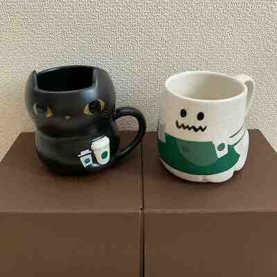 Starbucks Japan Halloween Cat & Ghost Mug Set 2019 12oz F/S - Sold on eBay Oct, 13th 2019 for $99.99