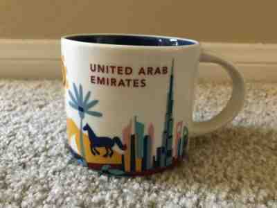 New Starbucks You Are Here Collector Mug United Arab Emirates 14 fl oz Rare