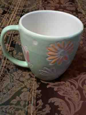 Rare Starbucks 2007 Coffee Tea Ceramic Mug Green Colored With Flowers New 16 Oz. - Sold on eBay Oct, 13th 2019 for $19.99