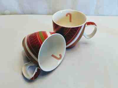 Starbucks 2005 Ribbon Candy Cane Christmas Holiday 12oz Coffee Mug Set of 2  - Sold on eBay Oct, 13th 2019 for $19.98