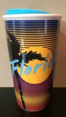 STARBUCKS 2016 FLORIDA Ceramic Coffee Travel Tumbler Vintage Miami Vice Style 12 - Sold on eBay Oct, 13th 2019 for $25.00