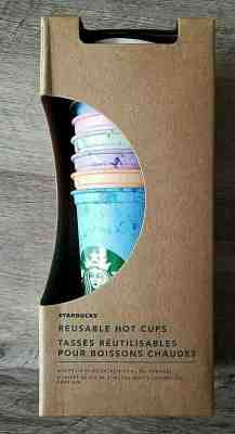 Starbucks Reusable Hot Cups 16 oz  6 Cups with 6 Lids BPA-Free - Sold on eBay Oct, 13th 2019 for $24.77