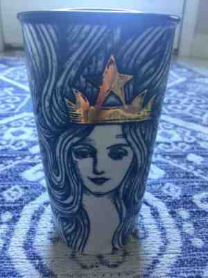 Starbucks 2016 Anniversary Mermaid With Gold Crown Tumbler 12oz Mug  - Sold on eBay Oct, 13th 2019 for $24.99