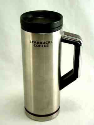 2009 Starbucks Stainless Steel Travel Mug With Wood Grain Handle, 16 oz Tumbler  - Sold on eBay Oct, 13th 2019 for $24.00