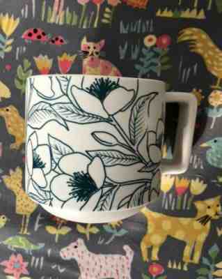 New Starbucks Mug Spring 2019 Pink Teal Green White Flowers Floral 14 oz Ceramic - Sold on eBay Oct, 13th 2019 for $16.32