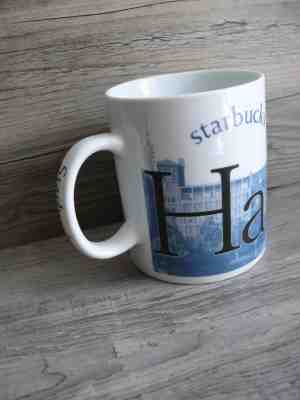 Starbucks City Mug Hamburg by Rastal Blue & White Collectors Series 16oz Germany - Sold on eBay Oct, 13th 2019 for $25.00