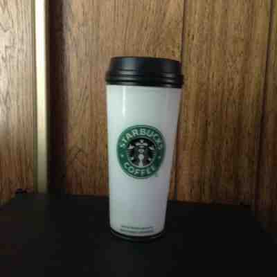 Starbucks Logo Travel Mug 16 Oz White Tumbler 2005 Thermos - Sold on eBay Oct, 13th 2019 for $15.00