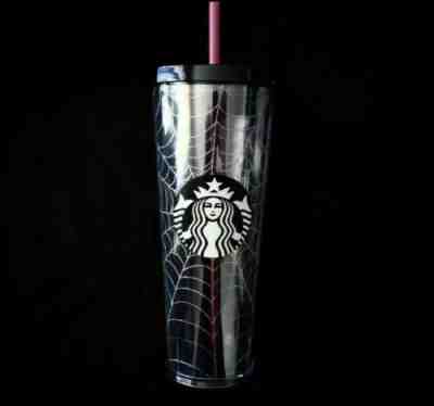 Starbucks Halloween Tumbler 2019 Glitter Spiderweb Cup Limited Edition Fall - Sold on eBay Oct, 13th 2019 for $32.99