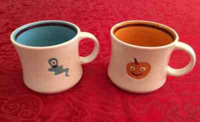 Starbucks Halloween Blue Ghost And Orange Pumpkin Vampire Pair of Mugs-Unused! - Sold on eBay Oct, 13th 2019 for $24.99