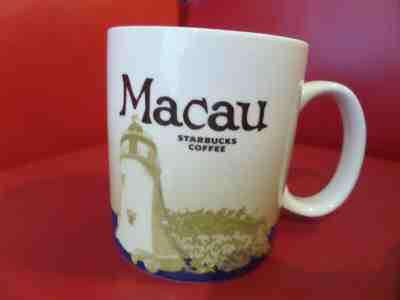 16 OZ STARBUCKS COFFEE MUG MACAU COLLECTOR SERIES 2009 - BLUE - Sold on eBay Oct, 13th 2019 for $19.99