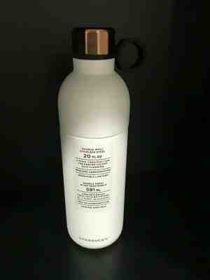 Starbucks Double Wall Stainless Steel 20oz Rose Gold/White Thermos Bottle -NEW - Sold on eBay Oct, 13th 2019 for $21.99