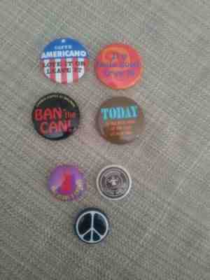 Lot of 7 STARBUCKS Vintage Anniversary Button/pin, Rare, New, Never Worn!! - Sold on eBay Oct, 13th 2019 for $30.00
