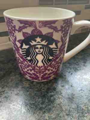 Starbucks Purple Floral  Mug 2017 Collector 18 oz Cup RARE Design Black Logo - Sold on eBay Oct, 13th 2019 for $18.00
