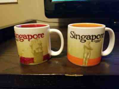 Lot of 2 Collector Series Starbucks City Collection Demitasse Mug Singapore 3 oz - Sold on eBay Oct, 13th 2019 for $22.99