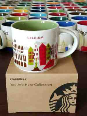 rare mugs Starbucks BELGIUM You Are Here (YAH) 14 oz mug with SKU tag - Sold on eBay Oct, 13th 2019 for $32.95