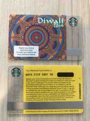 2019 India New and Rare Starbucks card Diwali - Sold on eBay Oct, 13th 2019 for $20.00
