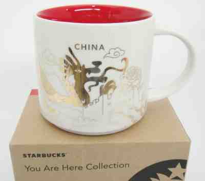 Starbucks Christmas You are Here China Mug Gold Dragon 2019 NIB Genuine - Sold on eBay Oct, 13th 2019 for $31.49