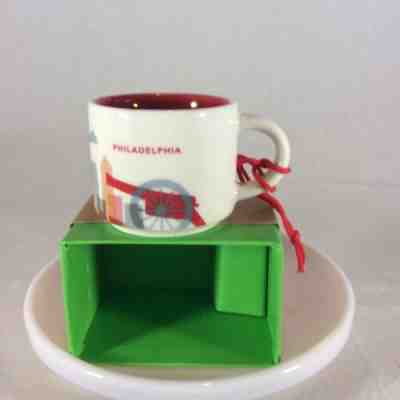 Starbucks 2oz Espresso  Philadelphia YAH You Are Here Ornament NIB - Sold on eBay Oct, 13th 2019 for $18.88