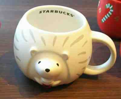 New Starbucks Japan Holiday Christmas Hedgehog Mug 2019 12oz - Sold on eBay Nov, 6th 2019 for $25.00