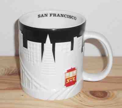 Starbucks Coffee San Francisco Skyline Collector Series Mug Cable Car Bridge NEW - Sold on eBay Nov, 6th 2019 for $19.99