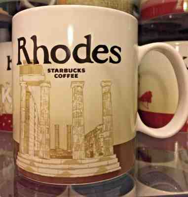 16oz Starbucks Coffee Global Icon Series City Mug Rhodes MIC Greece NEW WITH SKU - Sold on eBay Nov, 6th 2019 for $22.49