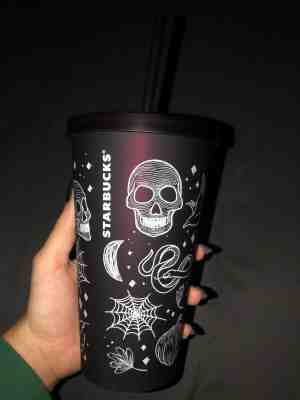 Brand New Limited Edition 16 oz Halloween Purple/Black Spooky Starbucks Tumbler - Sold on eBay Nov, 5th 2019 for $35.00