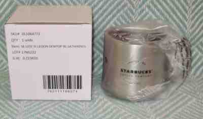 NIB Starbucks 2016 Seattle Stainless Steel Silver Camping Coffee Mug Cup 12oz - Sold on eBay Nov, 5th 2019 for $17.99