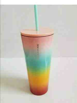 New Starbucks Tumbler Summer Collection 2019 Venti 24oz SS Pastel Rainbow  - Sold on eBay Nov, 5th 2019 for $38.00