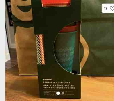 NEW Starbucks 2019 Fall Winter Holiday Christmas REUSABLE HOT CUPS 6 pack - Sold on eBay Nov, 5th 2019 for $39.00