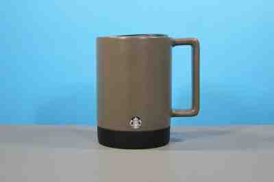 Starbucks 14 oz Ceramic Travel Mug Gray NonSlip Bottom With Lid - Sold on eBay Nov, 5th 2019 for $17.99